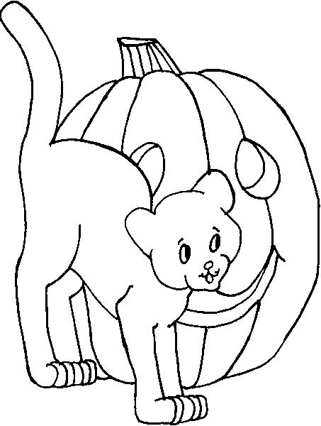 Plansa de colorat cu Halloween 13 35
